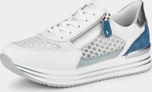 Sneaker mit atmungsaktivem Innenfutter - weiß / blau / silberfarben - Gr. 39 von Goldner Fashion