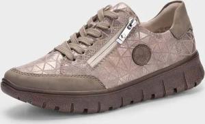 Sneaker mit Glanzeffekt - stein / roségoldfarben / metallic - Gr. 39 von Goldner Fashion