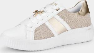 Sneaker mit Glanzelementen - weiß / stein - Gr. 38 von Goldner Fashion