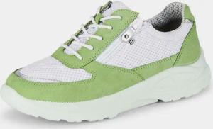 Sneaker mit herausnehmbarem Fußbett - grün / weiß - Gr. 39 von Goldner Fashion