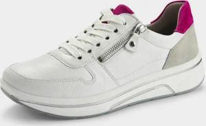 Sneaker mit komfortablem Reißverschluss - weiß / pink - Gr. 38,5 von Goldner Fashion