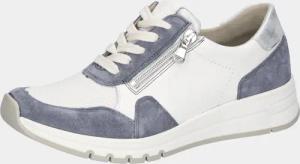 Sneaker mit Reißverschluss - blau / weiß - Gr. 7 von Goldner Fashion