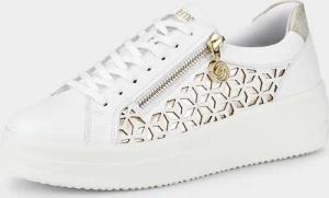 Sneaker mit seitlichen Ornamenten - weiß - Gr. 39 von Goldner Fashion