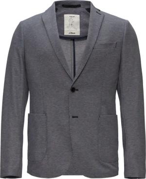 s.O JOGG: Anzugsakko aus Piqué-Jersey in zweifarbiger Optik