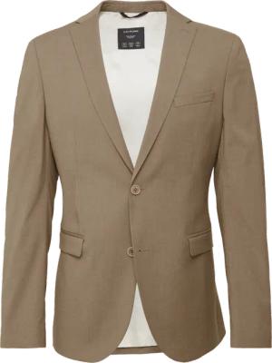 s.O PURE: Feines Sakko aus meliertem Stretch-Gewebe