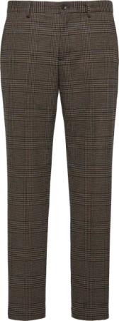 s.O PURE: Karierte Anzughose im Slim Fit