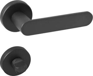 SO-TECH® Drückergarnitur Türdrücker SAM Aluminium Oval Rosette, Bad / WC Türen Türgarnitur anthrazit