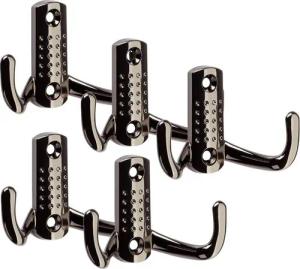 SO-TECH® Garderobenhaken JASMIN, Lochabstand 32 mm (5 St), klein (H x B x T: 47,5 x 70 x 25 mm), Chrom dunkel