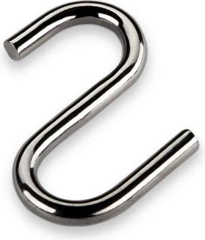 SO-TECH® Küchenrückwand 6 Stück S-Haken, für Küchenreling und Reling mit 16 mm Rohrdurchmesser, (6-tlg), verchromt