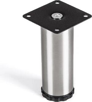 SO-TECH® Möbelfuß 4er Set Lukas Ø 42 mm höhenverstellbare Sockelfüße Tischfüße Sofafüße, aus Edelstahl, Höhe 120 mm