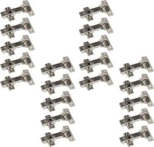 SO-TECH® Türbeschlag Topfband T45 / T52, Eckanschlag, mit Dämpfer + Kreuzplatte (20 St), Scharnier Scharniere Topfscharniere