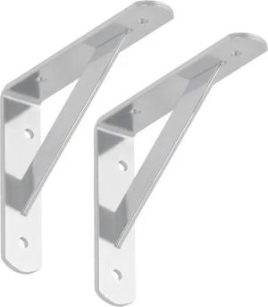 SO-TECH® Wandregalhalter Regalkonsolen mit Querstrebe zur Stabilisierung, 2-tlg., 150 x 125 x 30 mm, verzinkt, pulverbeschichtet