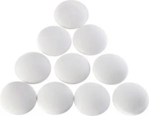 SO-TECH® Wandtürstopper Wandpuffer Türpuffer Ø 40 mm H: 9 mm (Spar-Set, 10 St), weiß, perfekter Schutz für Wände und Möbel