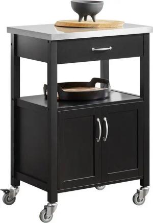 SoBuy Küchenwagen FKW22, Beistelltisch Küchenregal stehend Küchenschrank, Küchenwagen mit Rollen Servierwagen Rollwagen, Küche Esszimmer Büro