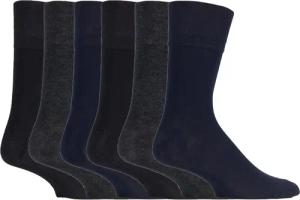 Sock Shop Gentle Grip - 6 Paar nicht elastische Bambus-Socken für Herren - SOMRM02