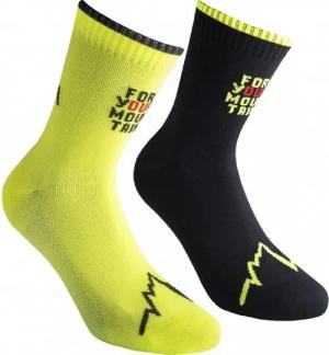 Socken La Sportiva FÜR DEINE BERGTOUREN 38-40 Schwarz/Neon