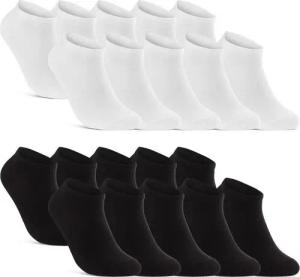 sockenkauf24 Sneakersocken 10, 20, 30 Paar Sneaker Socken Damen & Herren Schwarz Weiß Grau (Schwarz/Weiß, 20-Paar, 47-50) Baumwolle - 16900