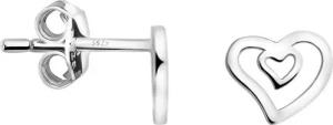 Sofia Milani Paar Ohrstecker Doppelt Herz, 925 Silber Damen Schmuck - E2110