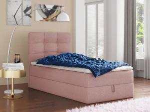 Sofnet Boxbett Best Mini (mit Bettkasten, Bonell-Matratze und Topper), Einzelbett, Polsterbett mit Kopfteil, Boxspringbett, Kinderbett