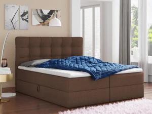 Sofnet Boxbett Best (mit zwei Bettkästen, Bonell-Matratze und Topper), Doppelbett, Polsterbett mit Kopfteil, Boxspringbett