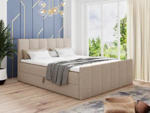 Sofnet Boxbett Star Lux (mit zwei Bettkästen, Bonell-Matratze und Topper), Doppelbett, Polsterbett mit Kopfteil und Fußteil, Boxspringbett