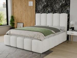 Sofnet Polsterbett Aura (mit Bettkasten und Lattenrost), Doppelbett, Bett mit Gasdruckfeder, Bouclé-Material