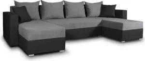 Sofnet Wohnlandschaft Beno, mit Schlaffunktion und Bettkasten, Ecksofa, U-Form Couch, Schlafsofa