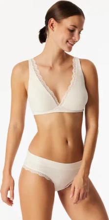 Soft-BH gemoldet ohne Bügel Spitze off-white - Unique Cotton 70A