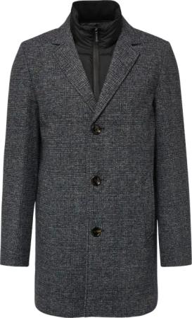 Softer Mantel in Woll-Optik mit herausnehmbarem Innenfutter