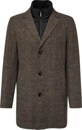 Softer Mantel in Woll-Optik mit herausnehmbarem Innenfutter