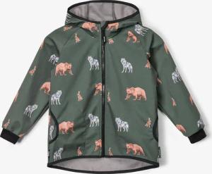 Softshell-Jacke mit Fleece für Kinder Basic, Khaki, Waldtiere