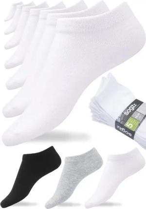 sogzz Sneakersocken 5-60 Paar Sneaker Socken 80% Baumwolle Damen Herren Weiß Schwarz Grau (10-Paar)
