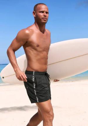 s.Oliver Badeshorts mit Markenschriftzügen