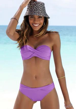 S.OLIVER Bandeau-Bikini-Top Damen lila Gr.36 Cup B