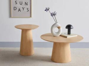 s.Oliver Beistelltisch Hemmon, mit massivem Eschenfuß, edler Echtholzplatte, Durchmesser 50 cm