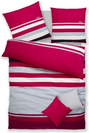 s.Oliver Bettwäsche Fenja in Gr. 135x200 oder 155x220 cm, Renforcé, 2 teilig, gestreifte Bettwäsche, mit GRATIS-Zugabe: 2x Kissenhüllen