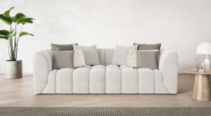 s.Oliver Big-Sofa "COBBO 3-Sitzer Design-Sofa Bubble-Optik, Maße B/T/H: 259/126/104 cm" mit vielen Kissen, moderne Steppung und hoher Sitzkomfort