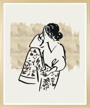 s.Oliver Bild mit Rahmen "Lazy Girl" Abstrakt  Bilder von Frauen  Frau  Kunst  Menschen  Mode  Modebilder  Modern  Person  Personen 1 Stk. tlg. HD Premium Posterdruck mit Echtholzrahmen