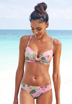 S.OLIVER Bügel-Bikini-Top Damen rosa-bedruckt Gr.42 Cup D