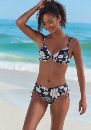 S.OLIVER Bügel-Bikini-Top Damen schwarz-creme Gr.36 Cup E