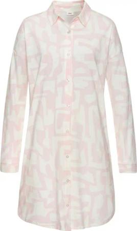 S.OLIVER Damen Nachthemd rosa-weiß gemustert Gr.32/34