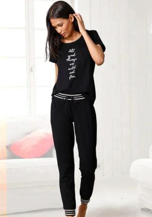 S.OLIVER Damen Pyjama schwarz Gr.32/34