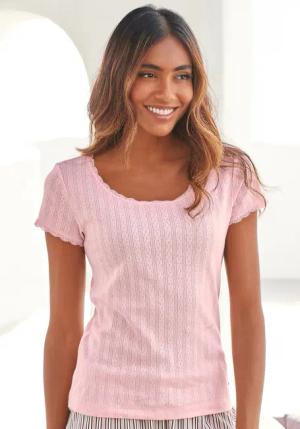 S.OLIVER Damen Pyjamaoberteil blassrosa Gr.40/42