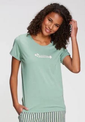 S.OLIVER Damen Pyjamaoberteil grün Gr.36/38