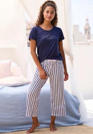 S.OLIVER Damen Pyjamaoberteil marine Gr.32/34