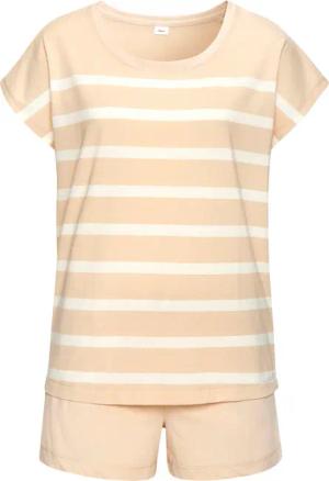 S.OLIVER Damen Shorty beige-weiß-gestreift Gr.36/38