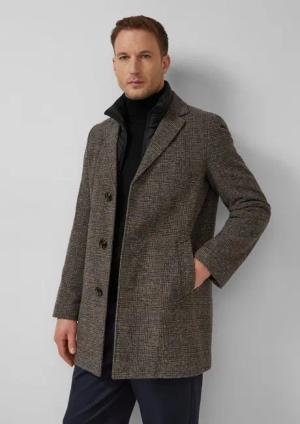 s.Oliver Funktionsmantel Outdoor-Mantel Softer Mantel in Woll-Optik mit herausnehmbarem Innenfutter