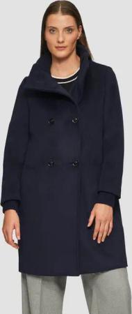 s.Oliver Funktionsmantel Outdoor-Mantel Wollmantel mit geripptem Stehkragen