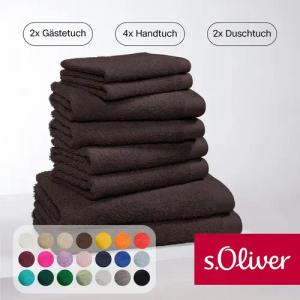 s.Oliver Handtuch Set "s.Oliver, Premium Qualität, 600 gr/m²" Set 8 Stk. Walkfrottier 2 Gästetücher 30x50, 4 Handtücher 50x100, 2 Duschtücher 70x140