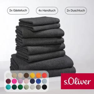 s.Oliver Handtuch Set "s.Oliver, Premium Qualität, 600 gr/m²" Set 8 Stk. Walkfrottier 2 Gästetücher 30x50, 4 Handtücher 50x100, 2 Duschtücher 70x140